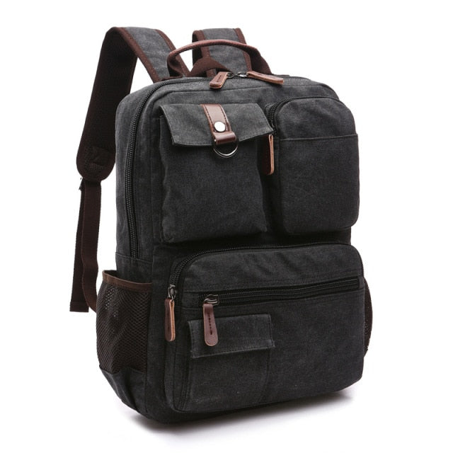 Korean Style Unisex Large Canvas Backpack