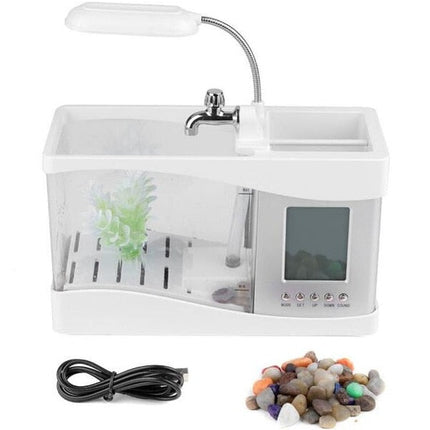 LCD Clock Mini Fish Tank Aquarium