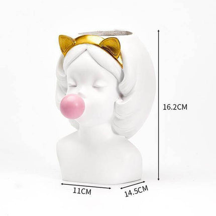 Creative Nordic Buble Gum Woman Vase