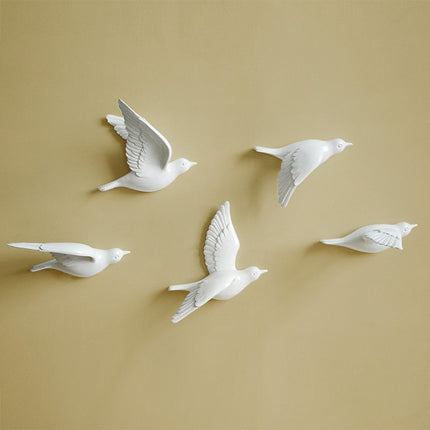 Free Flying Birds Resin Wall Decor