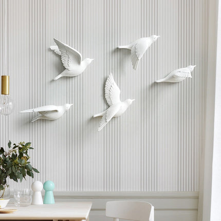 Free Flying Birds Resin Wall Decor