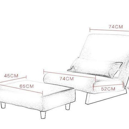 Japanese Style Floor Folding Single Sofa Chair