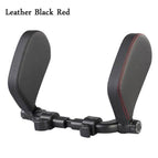 Leather Black Red