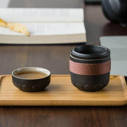 Portable Chinese Kung Fu Ceramic Tea Mug