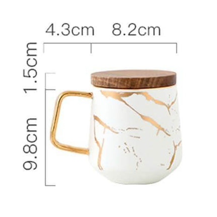 Elegant Nordic Marble Ceramic Coffee Mugs