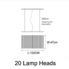 20 Lamp Heads / Body colour White / Cold White