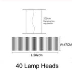 40 Lamp Heads / Body colour White / Cold White