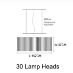 30 Lamp Heads / Body colour White / Warm White