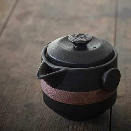 Elegant Ceramic Vintage Travel Teapot