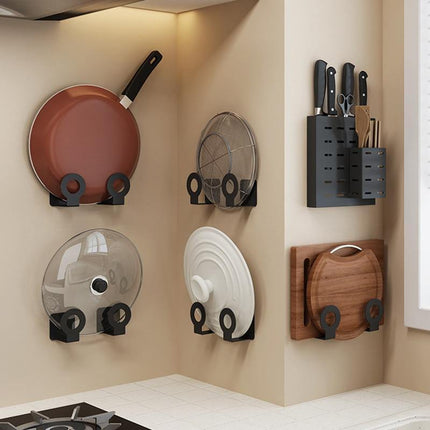 Mat Black No Drill Metal Kitchen Storage