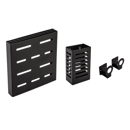 Mat Black No Drill Metal Kitchen Storage