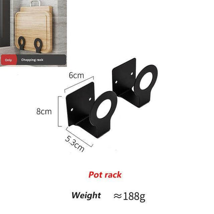 Mat Black No Drill Metal Kitchen Storage