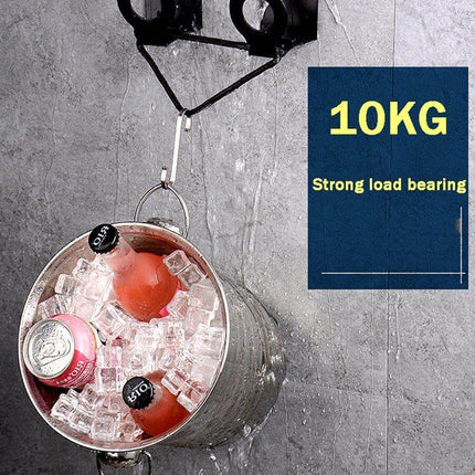 Mat Black No Drill Metal Kitchen Storage
