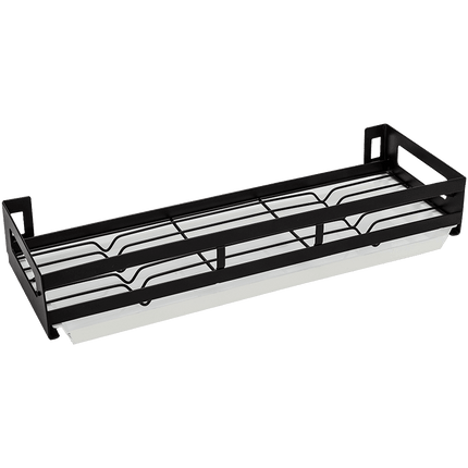 Mat Black No Drill Metal Kitchen Storage