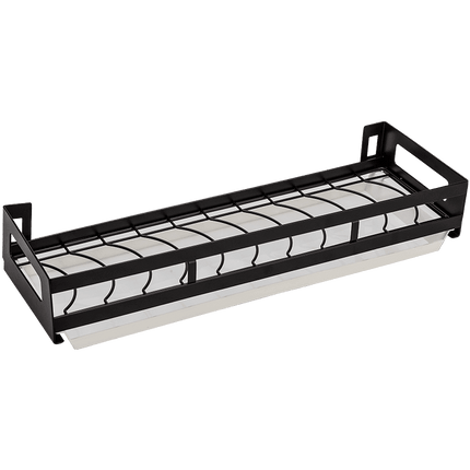 Mat Black No Drill Metal Kitchen Storage