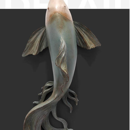 Modern Fengshui Resin 3D Wall Sticker Fish