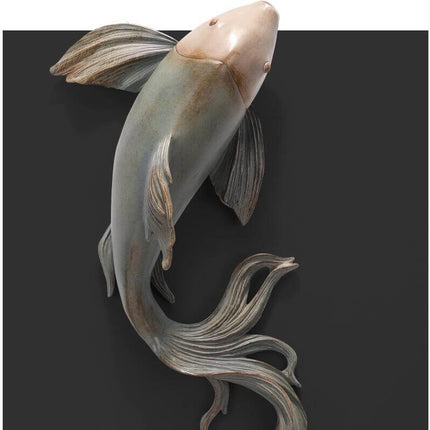 Modern Fengshui Resin 3D Wall Sticker Fish