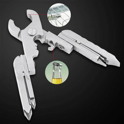 Stainless Steel Multifunctional Camping Keychain Tool