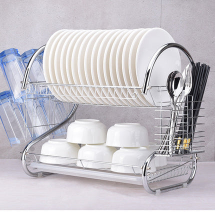 Kitchen Stainless Steel Rack Tableware Organizer