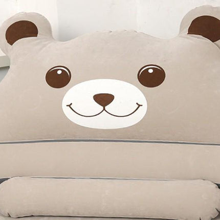 Cartoon Bear Comfy Inflatable Bed with Backrest