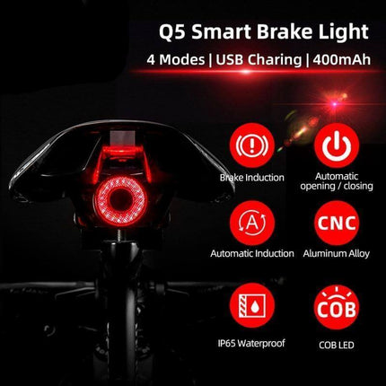 Bicycle Smart Auto Brake Sensing Light