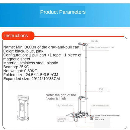 Portable Foldable Push Hand Cart