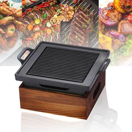 Korean Elegant Wooden Indoor Barbecue