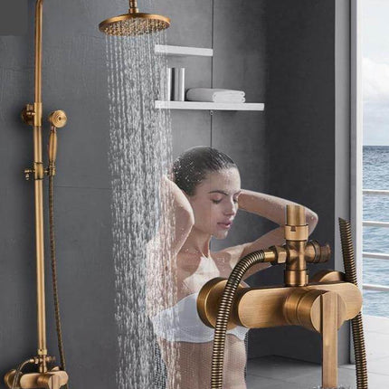 Elegant Luxury Antique Rainfall Bathroom Shower Set