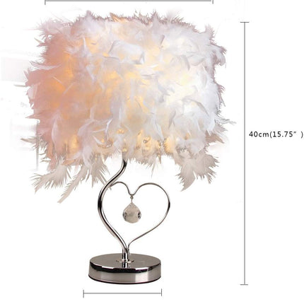 Creative Feather Crystal Table Lamp