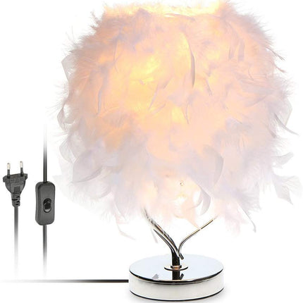 Creative Feather Crystal Table Lamp