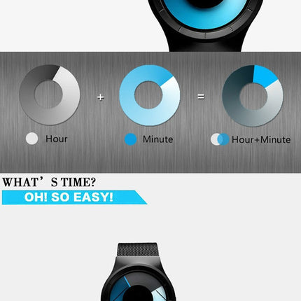 Stainless Steel Strap Stylish Quartz-Watch for Men