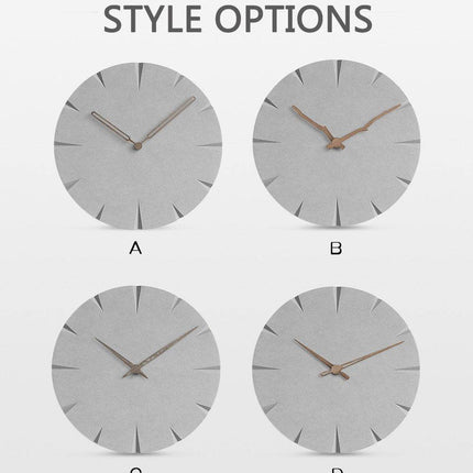 Novel Grey Life Wooden Wall Clock