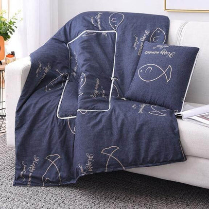2In1 Colorful Cartoon Pillow Blanket