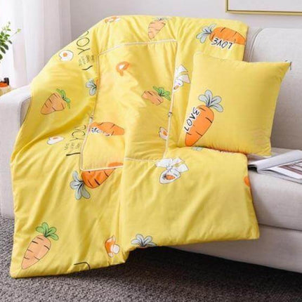 2In1 Colorful Cartoon Pillow Blanket