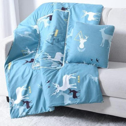 2In1 Colorful Cartoon Pillow Blanket
