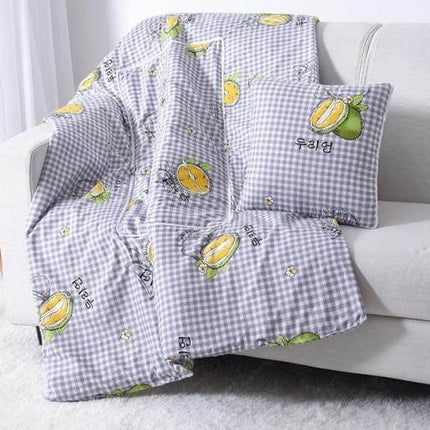 2In1 Colorful Cartoon Pillow Blanket
