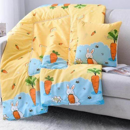 2In1 Colorful Cartoon Pillow Blanket