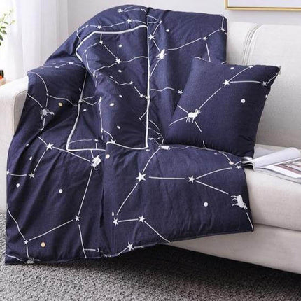 2In1 Colorful Cartoon Pillow Blanket
