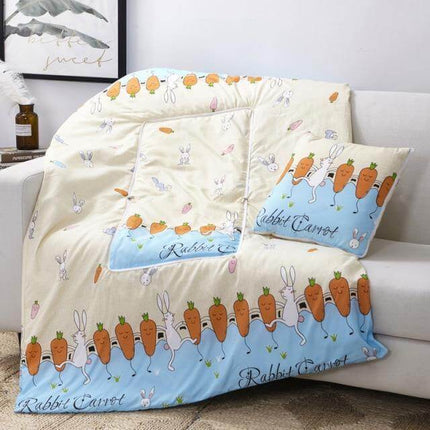 2In1 Colorful Cartoon Pillow Blanket