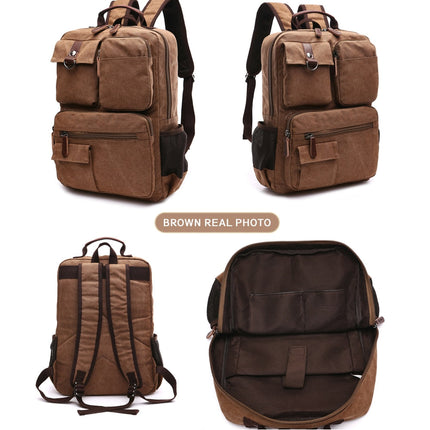 Korean Style Unisex Large Canvas Backpack