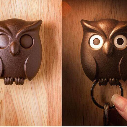 Cute Night Owl Magnetic Wall Key Holder