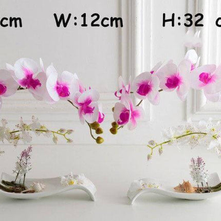 Artificial Butterfly Orchid Flowers Set