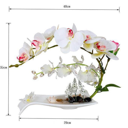 Artificial Butterfly Orchid Flowers Set