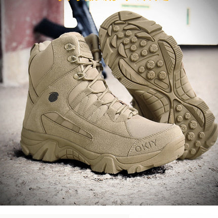 Leather Military Grade Camping Men Boots