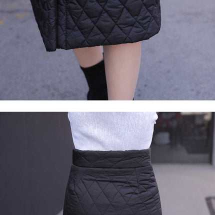 Padded Cotton Long Warm Skirt