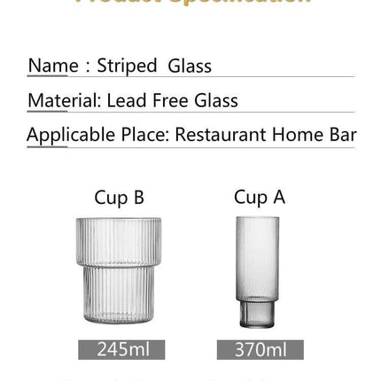 Japanese Style Creative Striped Glass