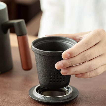 Mountain Art Ceramic Tea Mugs With Filter