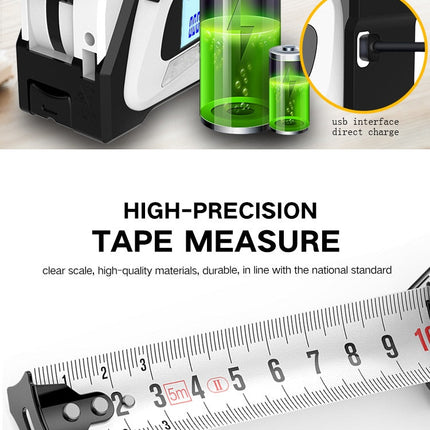 Digital Laser Rangefinder Measure Tape