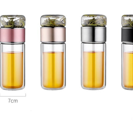 2in1 Large Double Glass Tea Infuser Bottle