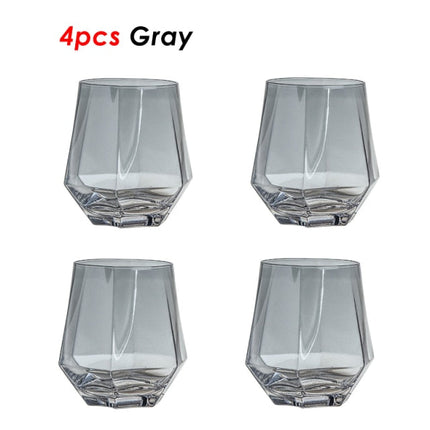 Diamond Shaped Clear Glass Pitcher Set